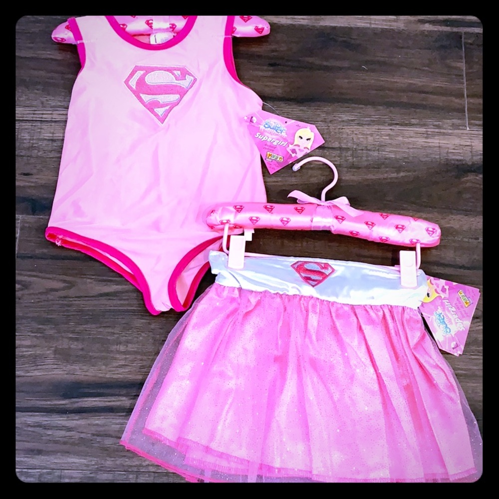 DC Supergirl leotard and tutu skirt set NWT